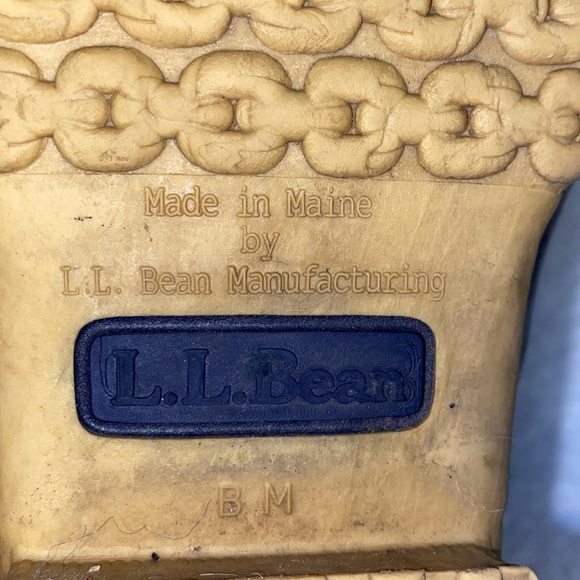 LL BEAN Classic Brown Leather blue Rubber 6” Duck Boots 212880 women’s sz 6m - Picture 7 of 9